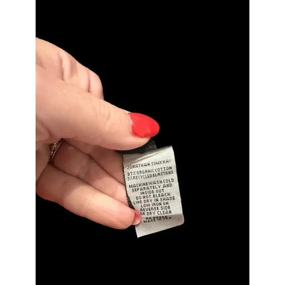 NEW-NWT! Jonathan Simkhai AMELIA black STRAIGHT LEG DENIM - Picture 8 of 9